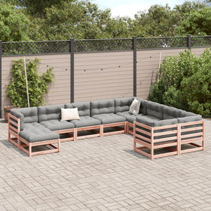 vidaXL 10 Piece Garden Sofa Set Solid Wood Douglas Fir