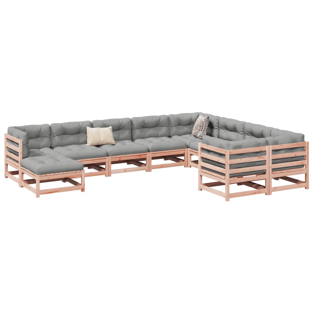 vidaXL 10 Piece Garden Sofa Set Solid Wood Douglas Fir