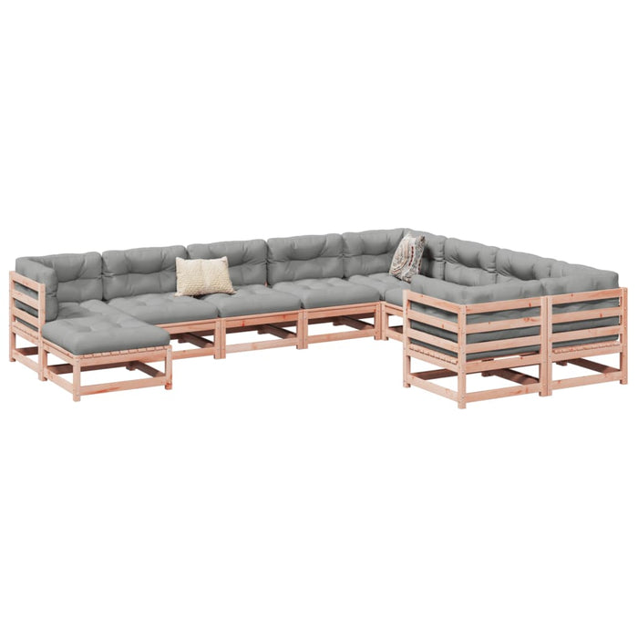 vidaXL 10 Piece Garden Sofa Set Solid Wood Douglas Fir