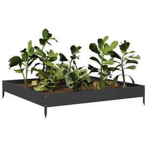 vidaXL Garden Raised Bed Black 100x100x18.5 cm Steel