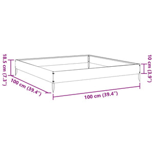 vidaXL Garden Raised Bed Black 100x100x18.5 cm Steel