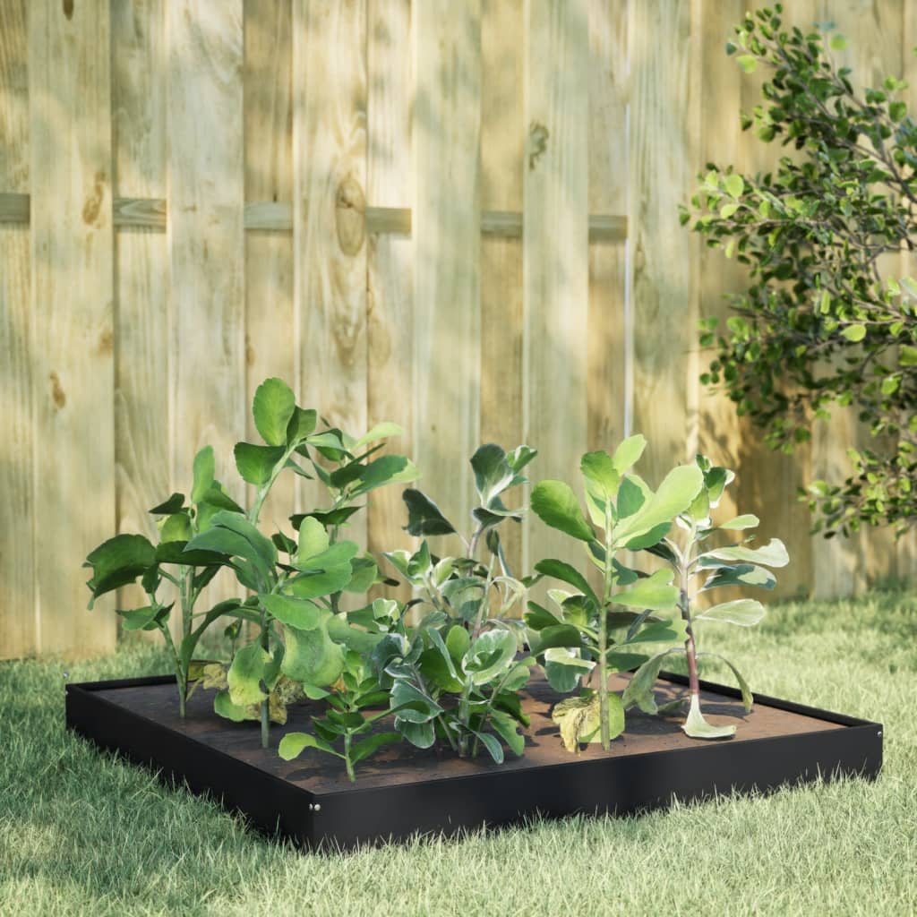 vidaXL Garden Raised Bed Black 100x100x18.5 cm Steel