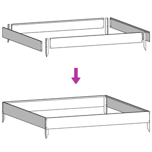 vidaXL Garden Raised Bed 100x100x18.5 cm Stainless Steel