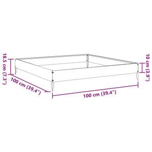 vidaXL Garden Raised Bed 100x100x18.5 cm Stainless Steel