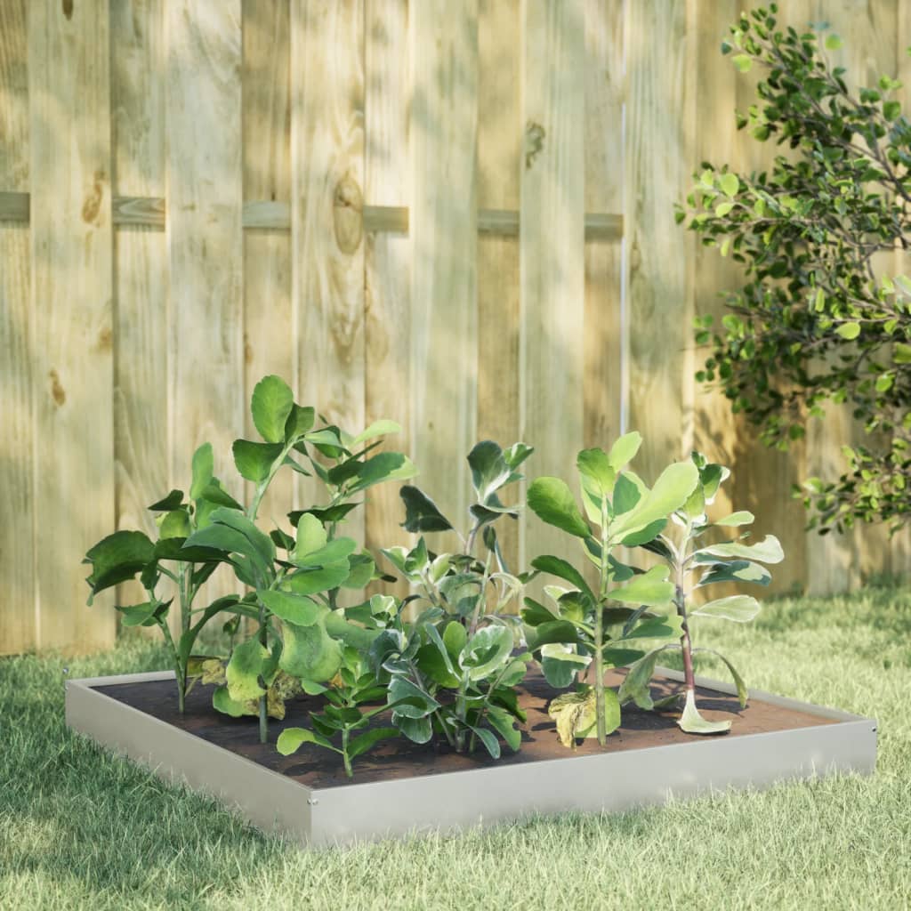 vidaXL Garden Raised Bed 100x100x18.5 cm Stainless Steel