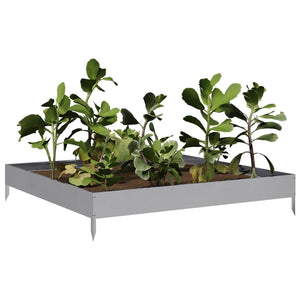 vidaXL Garden Raised Bed 100x100x18.5 cm Galvanised Steel