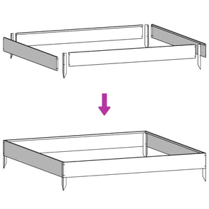 vidaXL Garden Raised Bed 100x100x18.5 cm Galvanised Steel