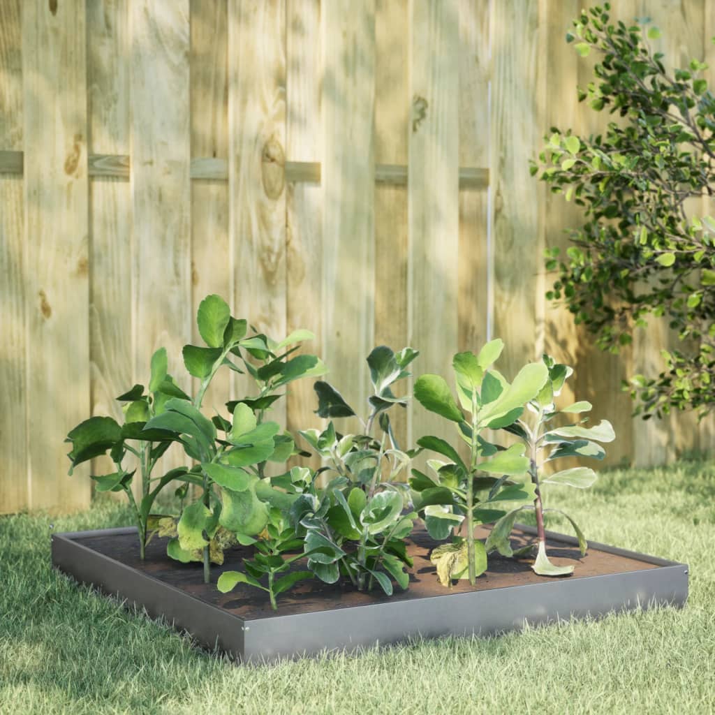 vidaXL Garden Raised Bed 100x100x18.5 cm Galvanised Steel