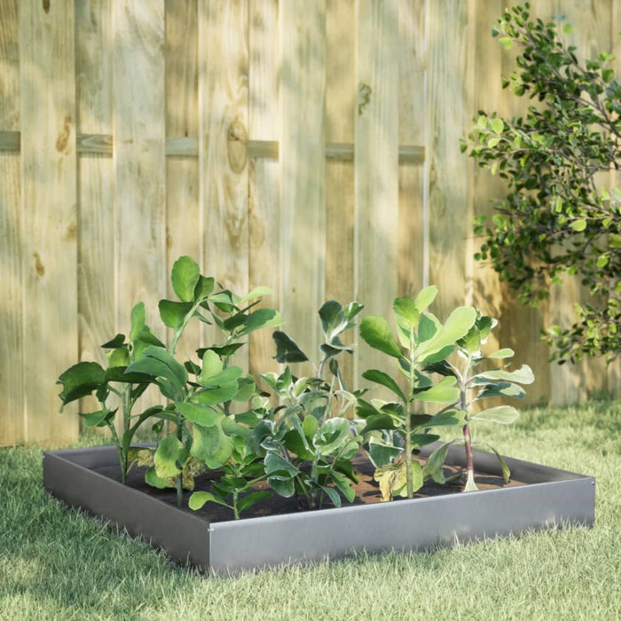 vidaXL Garden Raised Bed 100x100x26 cm Galvanised Steel