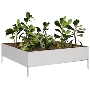 vidaXL Garden Raised Bed 100x100x33.5 cm Stainless Steel