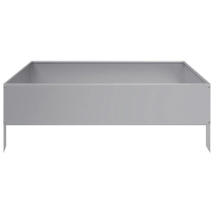 vidaXL Garden Raised Bed 100x100x33.5 cm Galvanised Steel