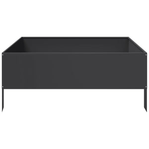 vidaXL Garden Raised Bed Black 100x100x25 cm Steel