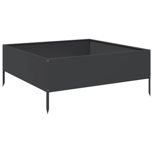 vidaXL Garden Raised Bed Black 100x100x25 cm Steel