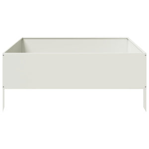 vidaXL Garden Raised Bed White 100x100x25 cm Steel