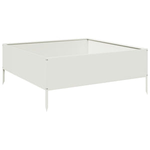 vidaXL Garden Raised Bed White 100x100x25 cm Steel