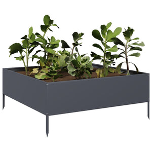 vidaXL Garden Raised Bed Anthracite 100x100x25 cm Steel