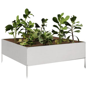 vidaXL Garden Raised Bed 100x100x25 cm Stainless Steel