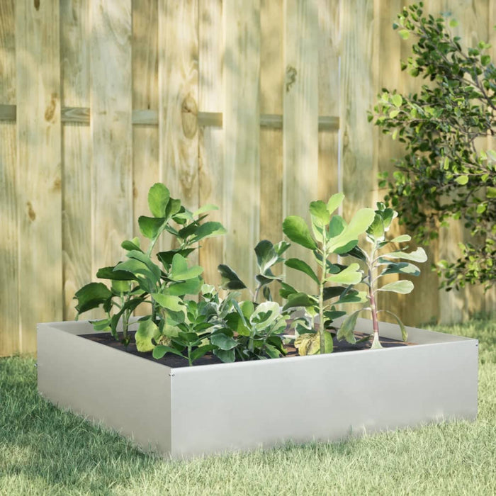 vidaXL Garden Raised Bed 100x100x25 cm Stainless Steel