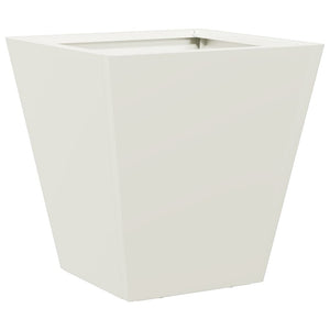 vidaXL Garden Planters White 2 pcs 30x30x30 cm Steel