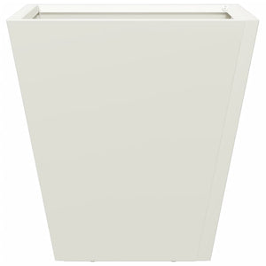 vidaXL Garden Planters White 2 pcs 30x30x30 cm Steel