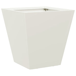 vidaXL Garden Planters White 2 pcs 30x30x30 cm Steel