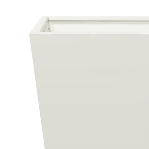 vidaXL Garden Planters White 2 pcs 30x30x30 cm Steel