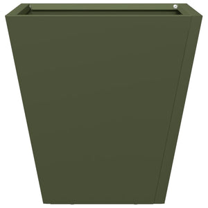 vidaXL Garden Planter Olive Green 30x30x30 cm Steel