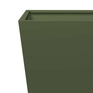 vidaXL Garden Planter Olive Green 30x30x30 cm Steel