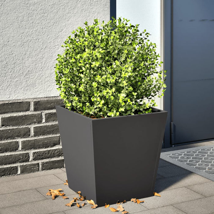 vidaXL Garden Planter Black 40x40x40 cm Steel