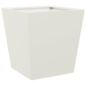 vidaXL Garden Planters White 2 pcs 40x40x40 cm Steel