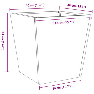 vidaXL Garden Planter Anthracite 40x40x40 cm Steel