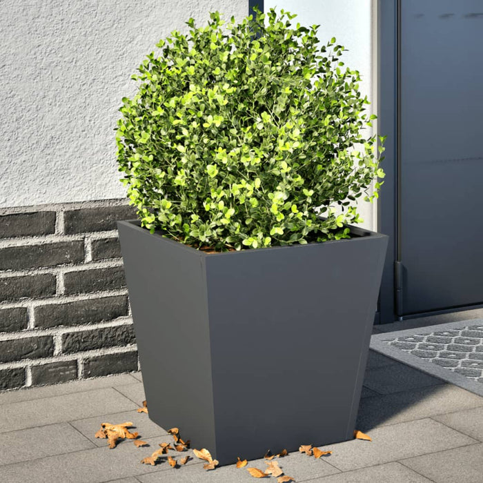 vidaXL Garden Planters Anthracite 2 pcs 40x40x40 cm Steel