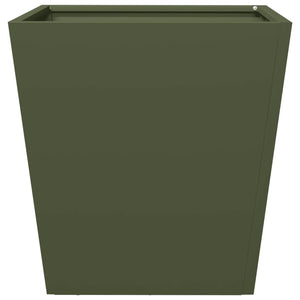 vidaXL Garden Planters Olive Green 2 pcs 40x40x40 cm Steel