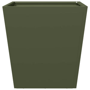 vidaXL Garden Planters Olive Green 2 pcs 40x40x40 cm Steel