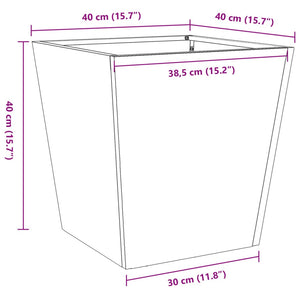 vidaXL Garden Planter 40x40x40 cm Stainless Steel