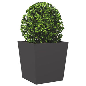 vidaXL Garden Planter Black 50x50x50 cm Steel