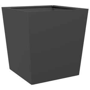 vidaXL Garden Planter Black 50x50x50 cm Steel