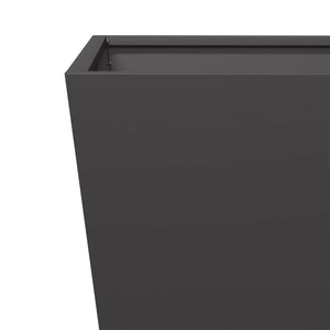 vidaXL Garden Planter Black 50x50x50 cm Steel