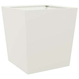 vidaXL Garden Planter White 50x50x50 cm Steel