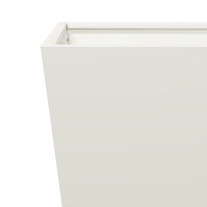 vidaXL Garden Planter White 50x50x50 cm Steel