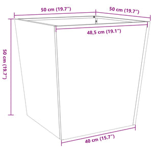 vidaXL Garden Planter Anthracite 50x50x50 cm Steel