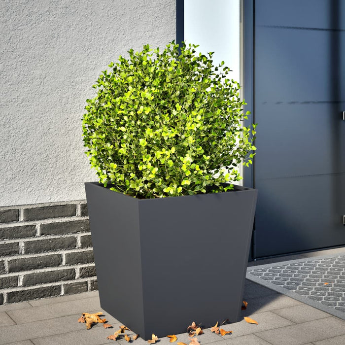 vidaXL Garden Planter Anthracite 50x50x50 cm Steel