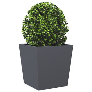 vidaXL Garden Planters Anthracite 2 pcs 50x50x50 cm Steel