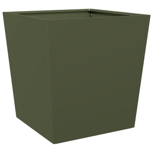 vidaXL Garden Planter Olive Green 50x50x50 cm Steel