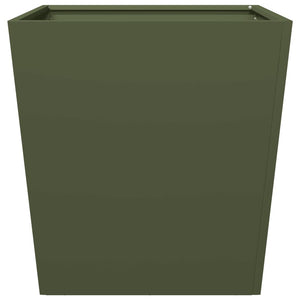 vidaXL Garden Planters Olive Green 2 pcs 50x50x50 cm Steel