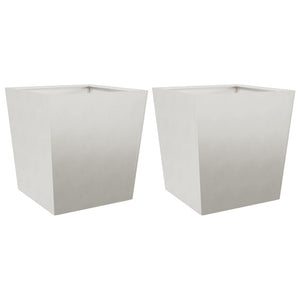 vidaXL Garden Planters 50x50x50 cm 2 pcs Stainless Steel