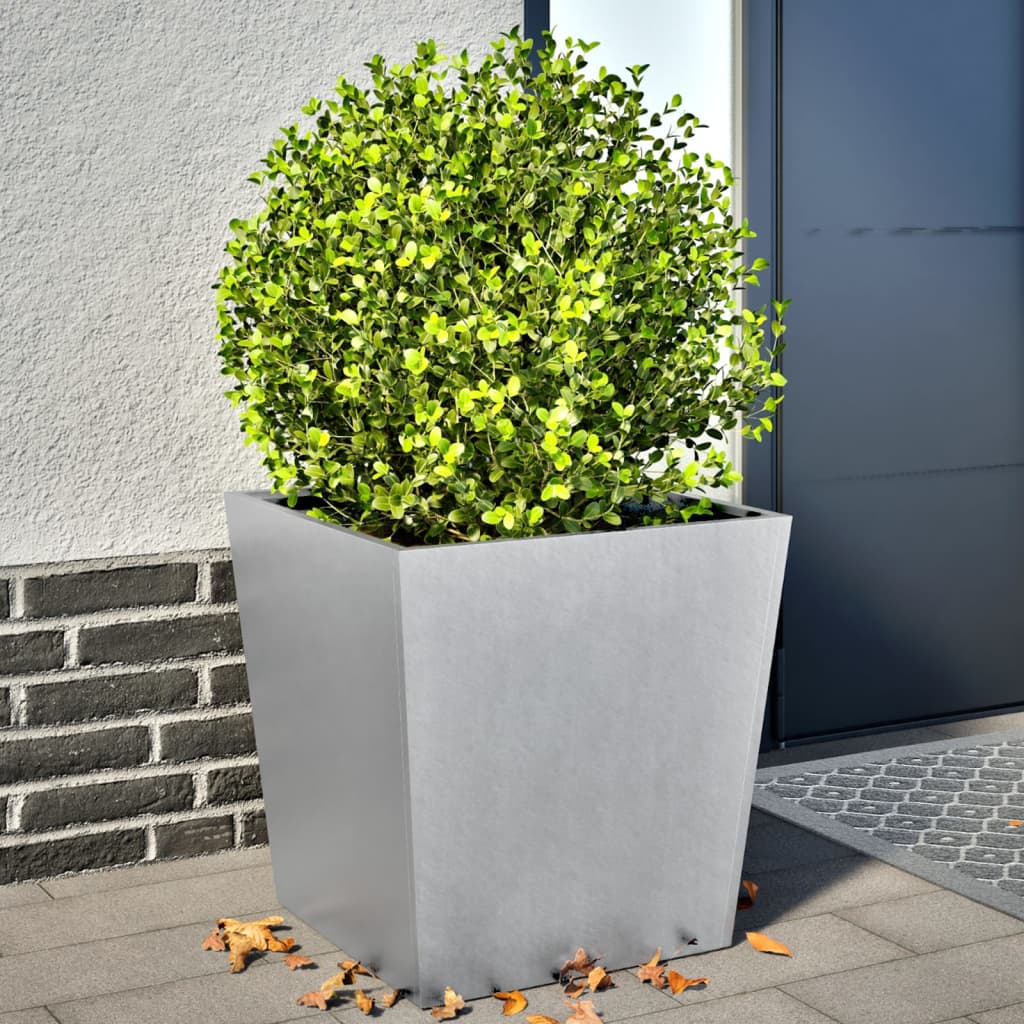 vidaXL Garden Planters 50x50x50 cm 2 pcs Galvanised Steel