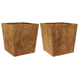 vidaXL Garden Planters 50x50x50 cm 2 pcs Corten Steel