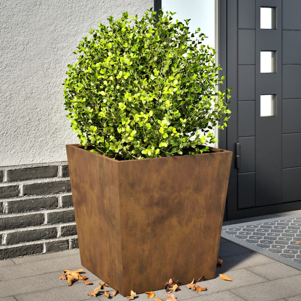 vidaXL Garden Planters 50x50x50 cm 2 pcs Corten Steel