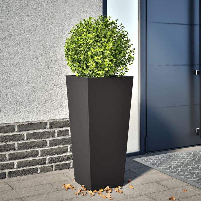 vidaXL Garden Planter Black 35x35x75 cm Steel